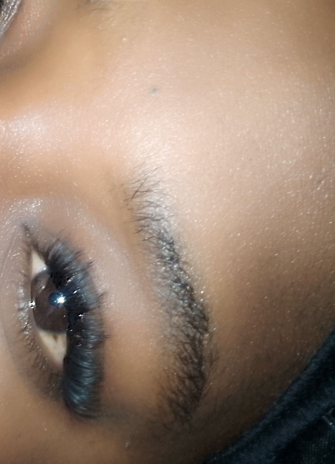 Lash work close-up